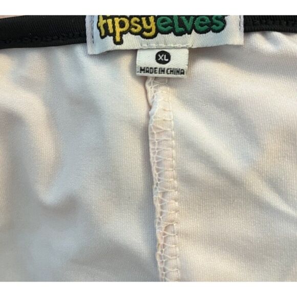 Tipsy Elves Ladies XL Giraffe Bodysuit Full Zip Jumpsuit Bodycon W Headband New - Picture 4 of 5